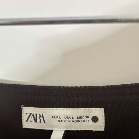 Zara Brown asymmetrical Midi Skirt size L NWT - Picture 4 of 5